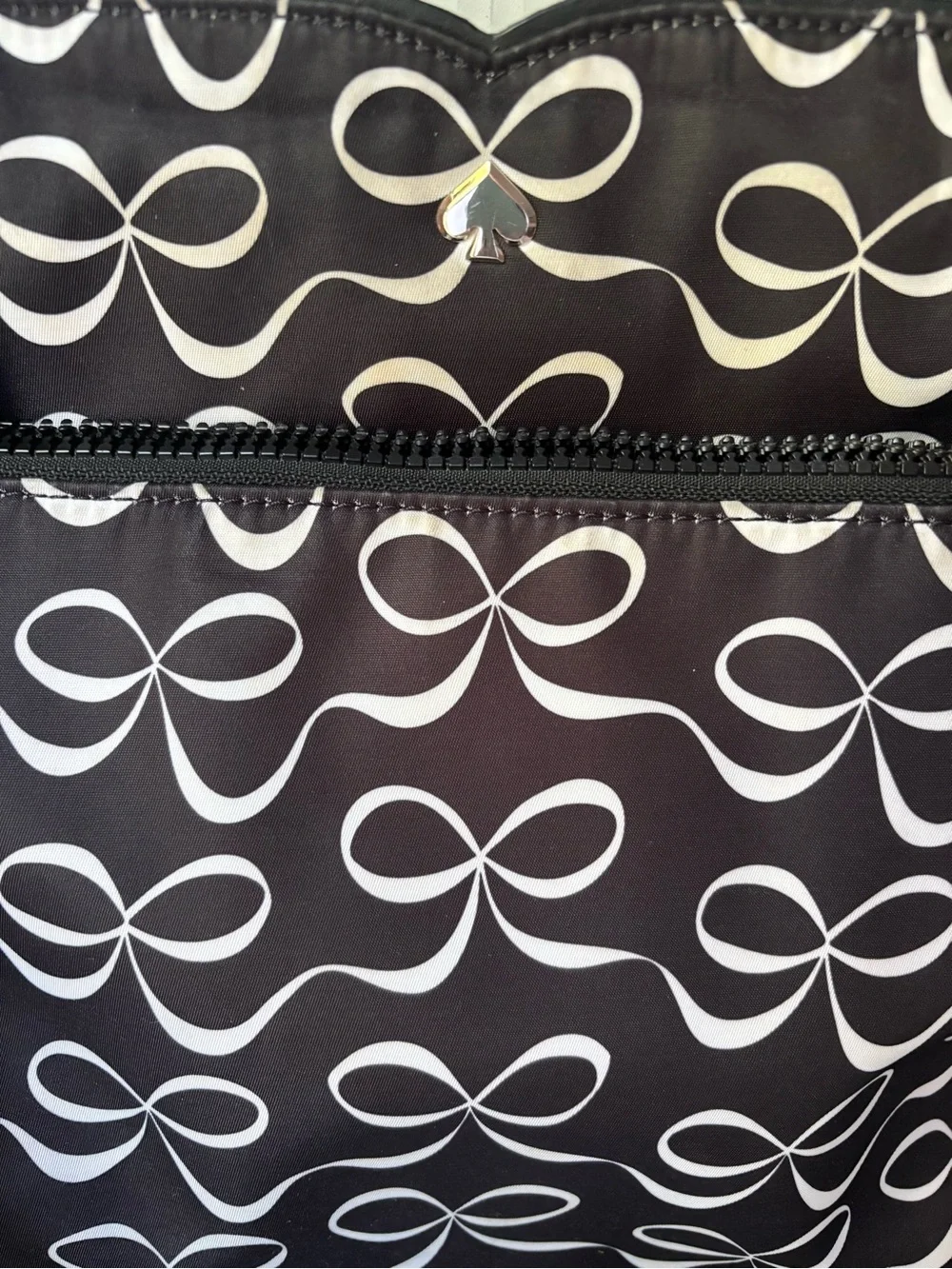 Kate Spade Black and White Bow large Tote